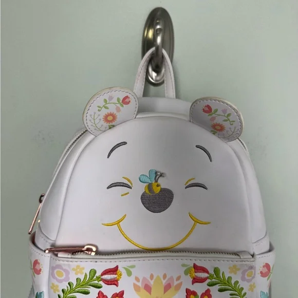 Loungefly X Disney Winnie The Pooh Cosplay Folk Floral Mini Backpack - Picture 4 of 15